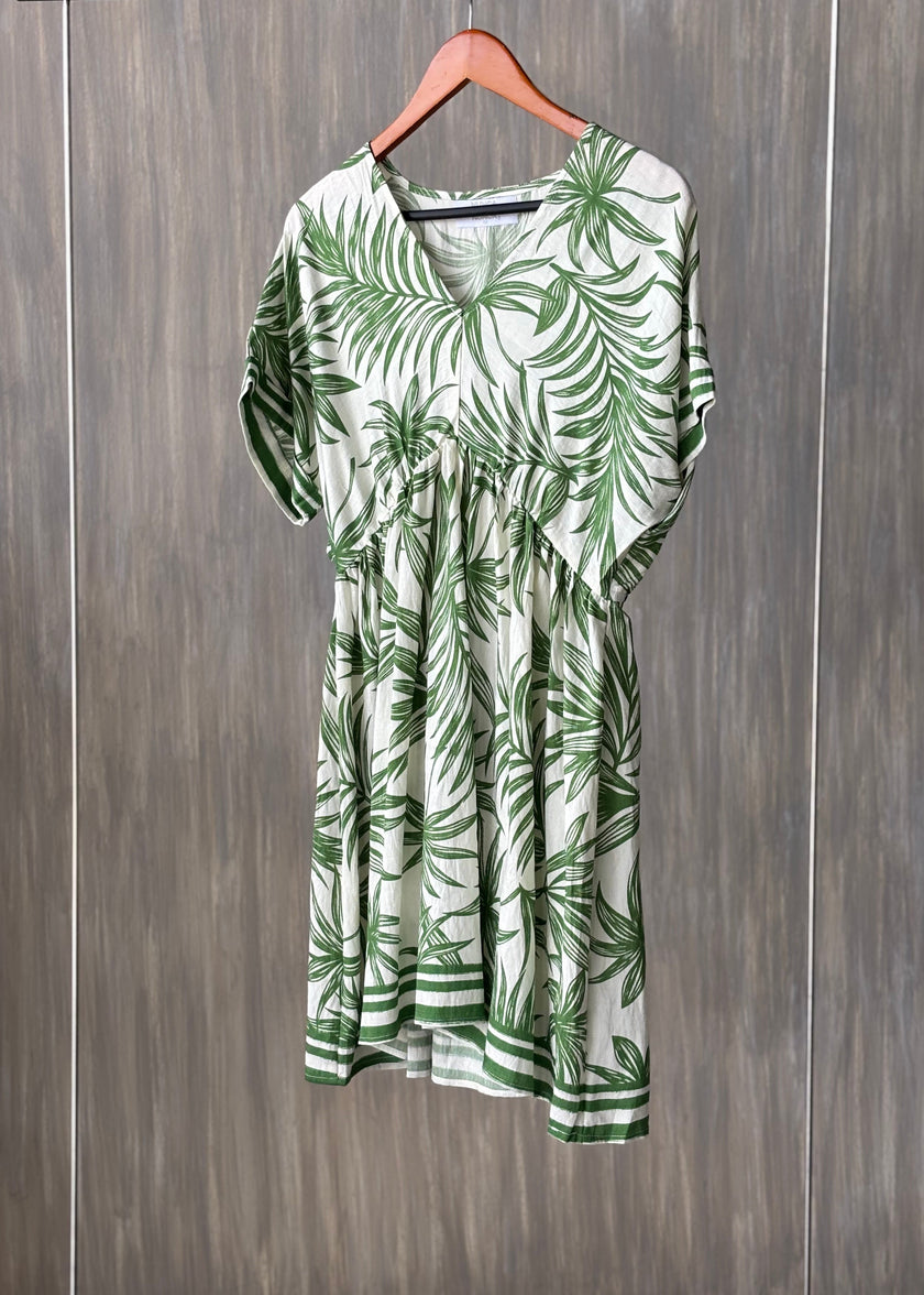 Vestido corto palmeras