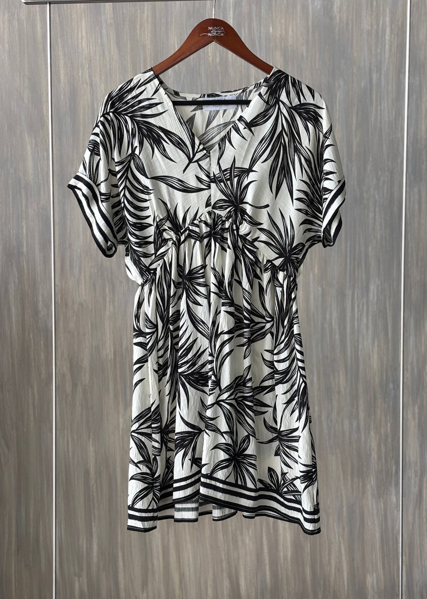 Vestido corto palmeras