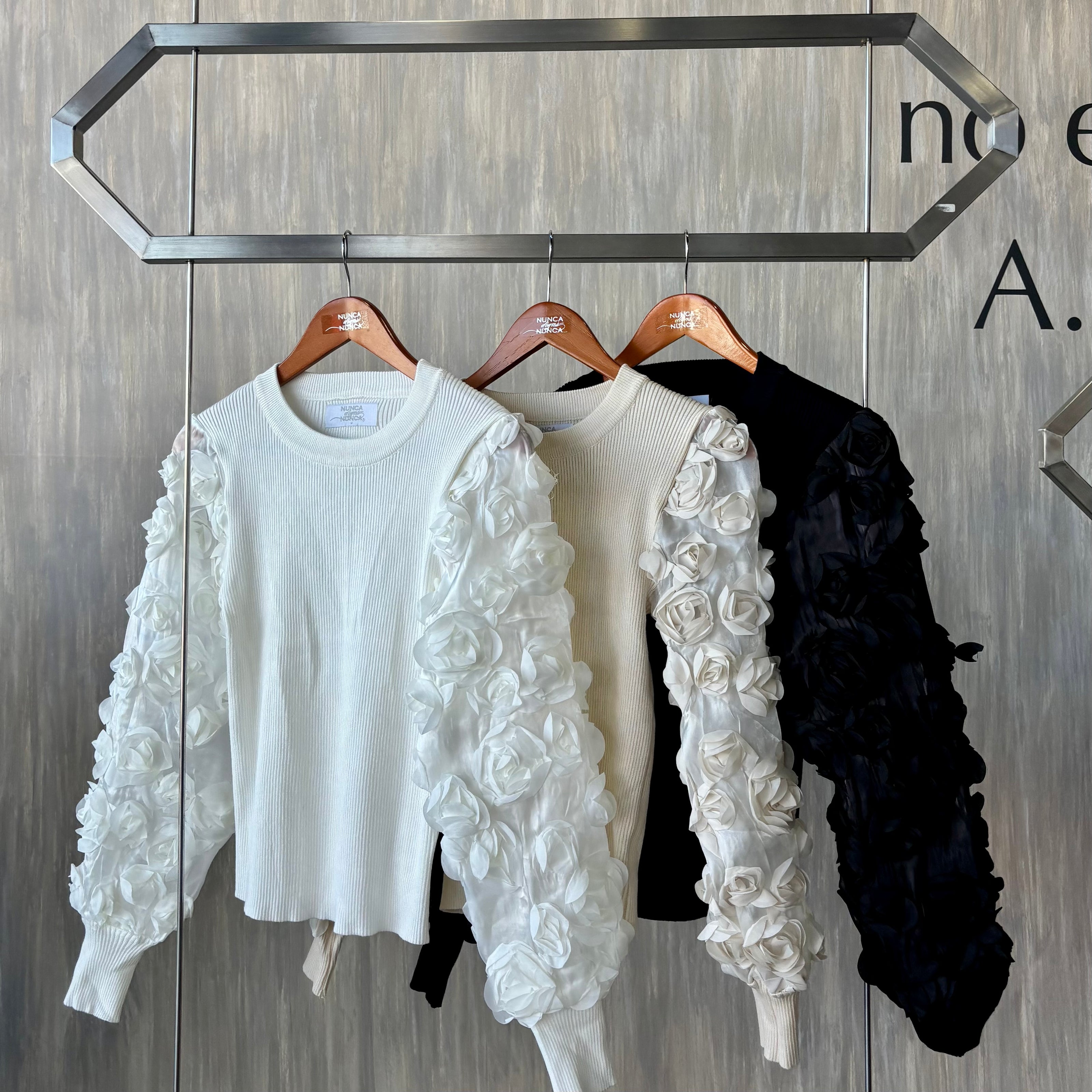 Blusa manga flores