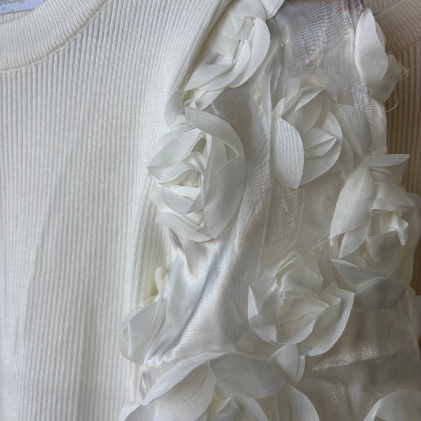 Blusa manga flores
