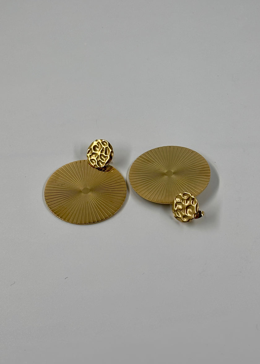 Arete círculo doble con textura