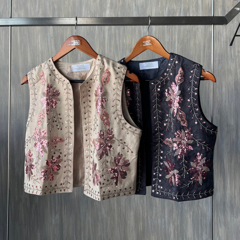 Chaleco con flores