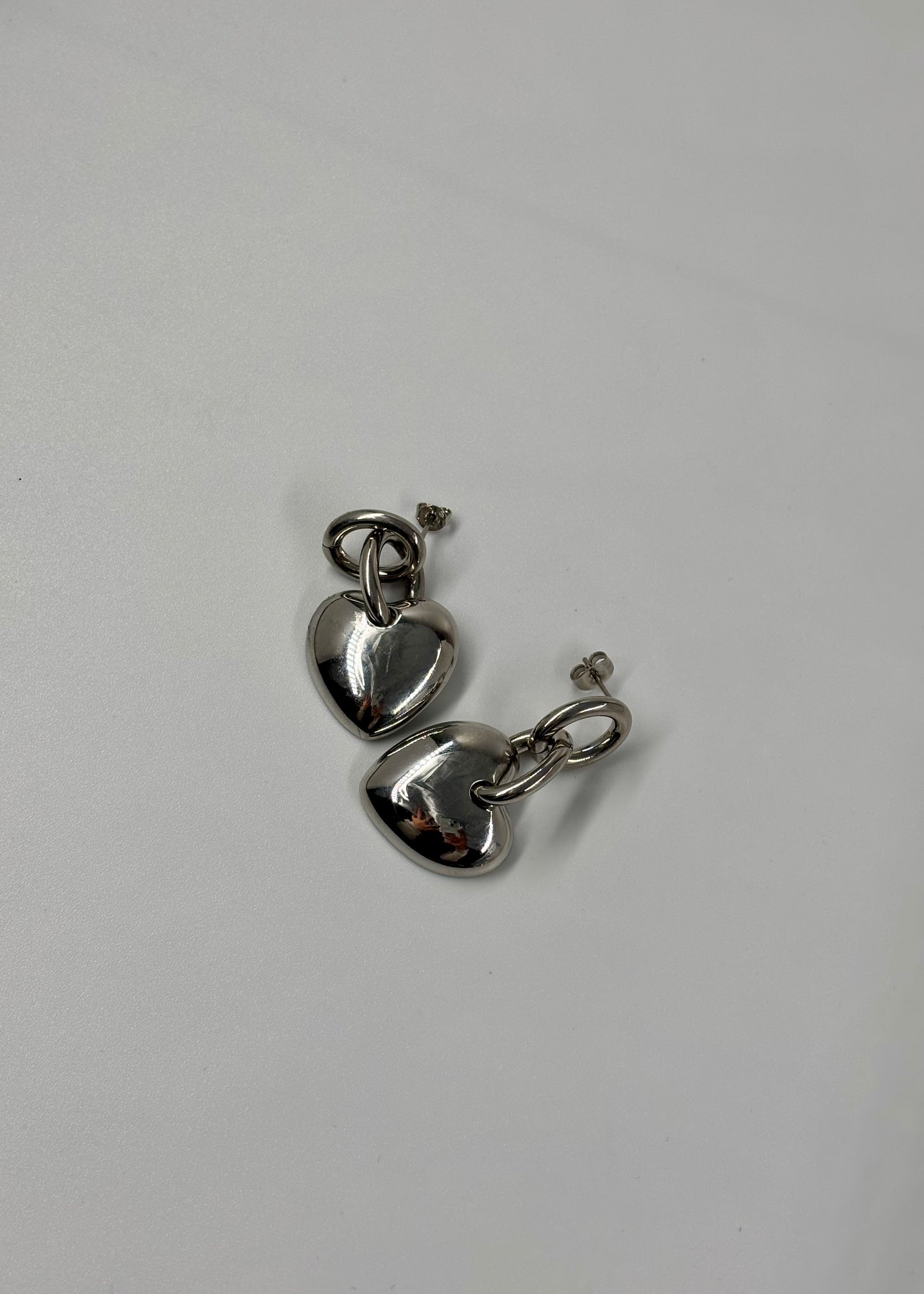 Arete corazón chunky