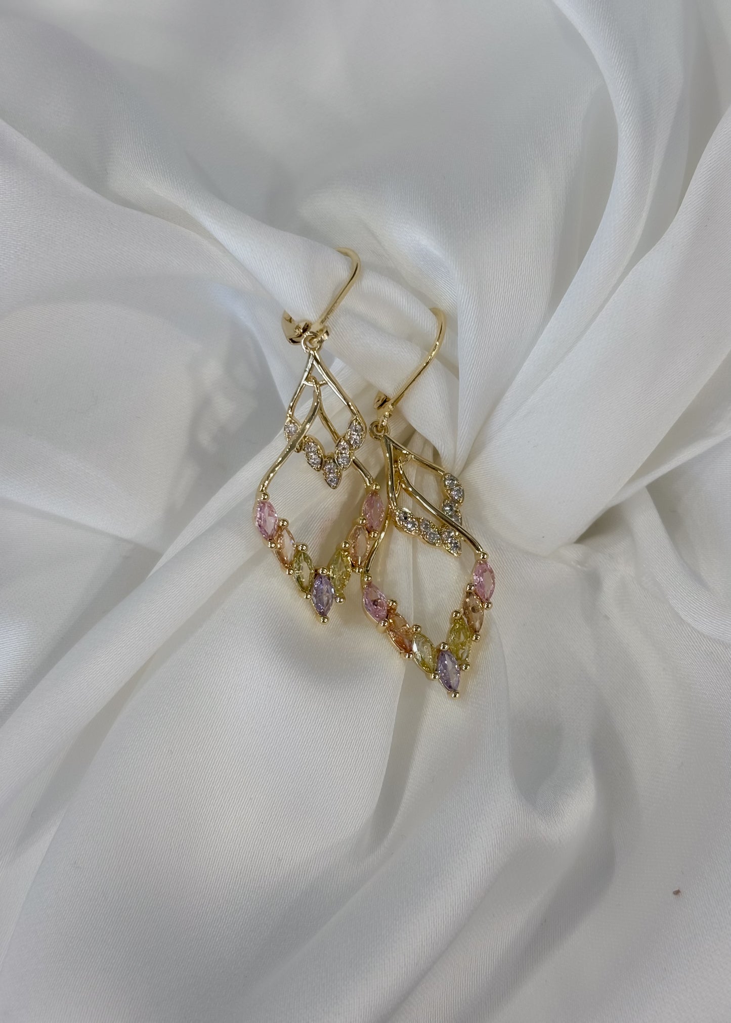 Aretes largos rombo