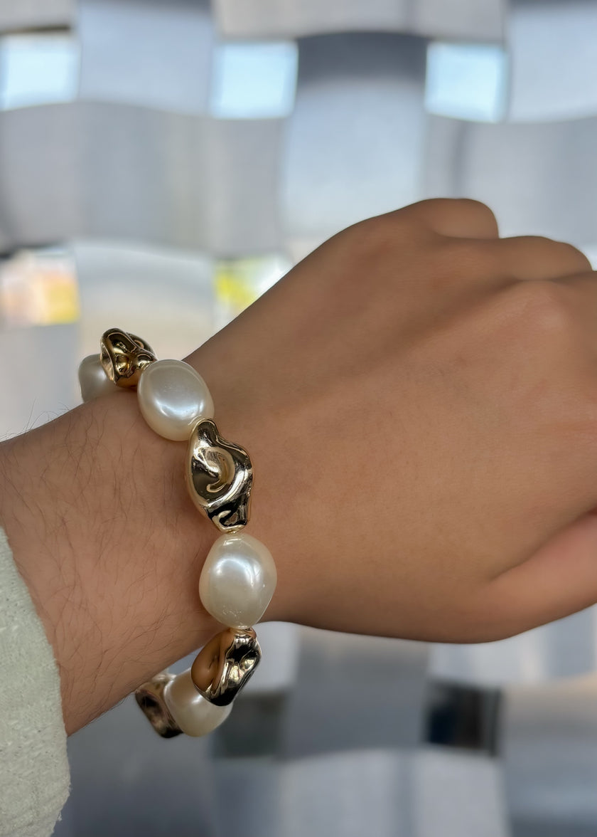 Pulsera perlas desiguales