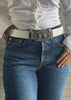 Cinturón vaquero hebilla rectangular