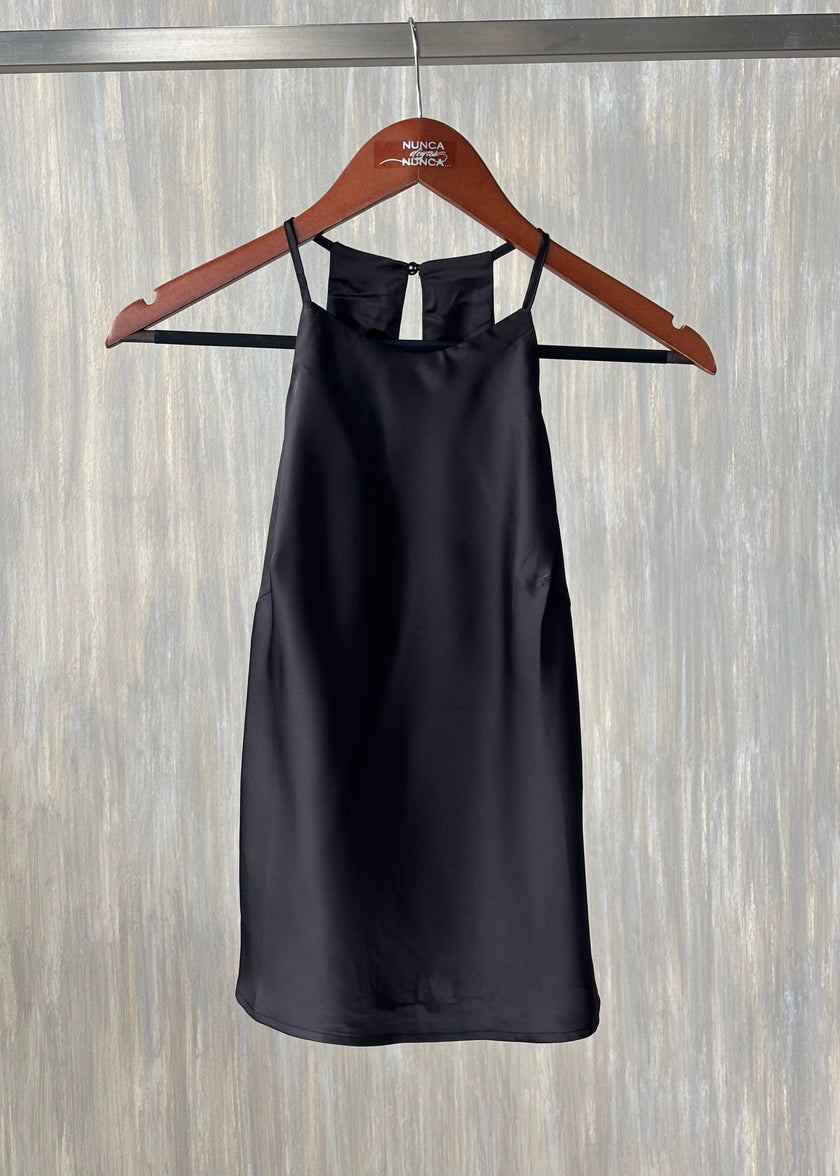 Blusa satinada con tirantes
