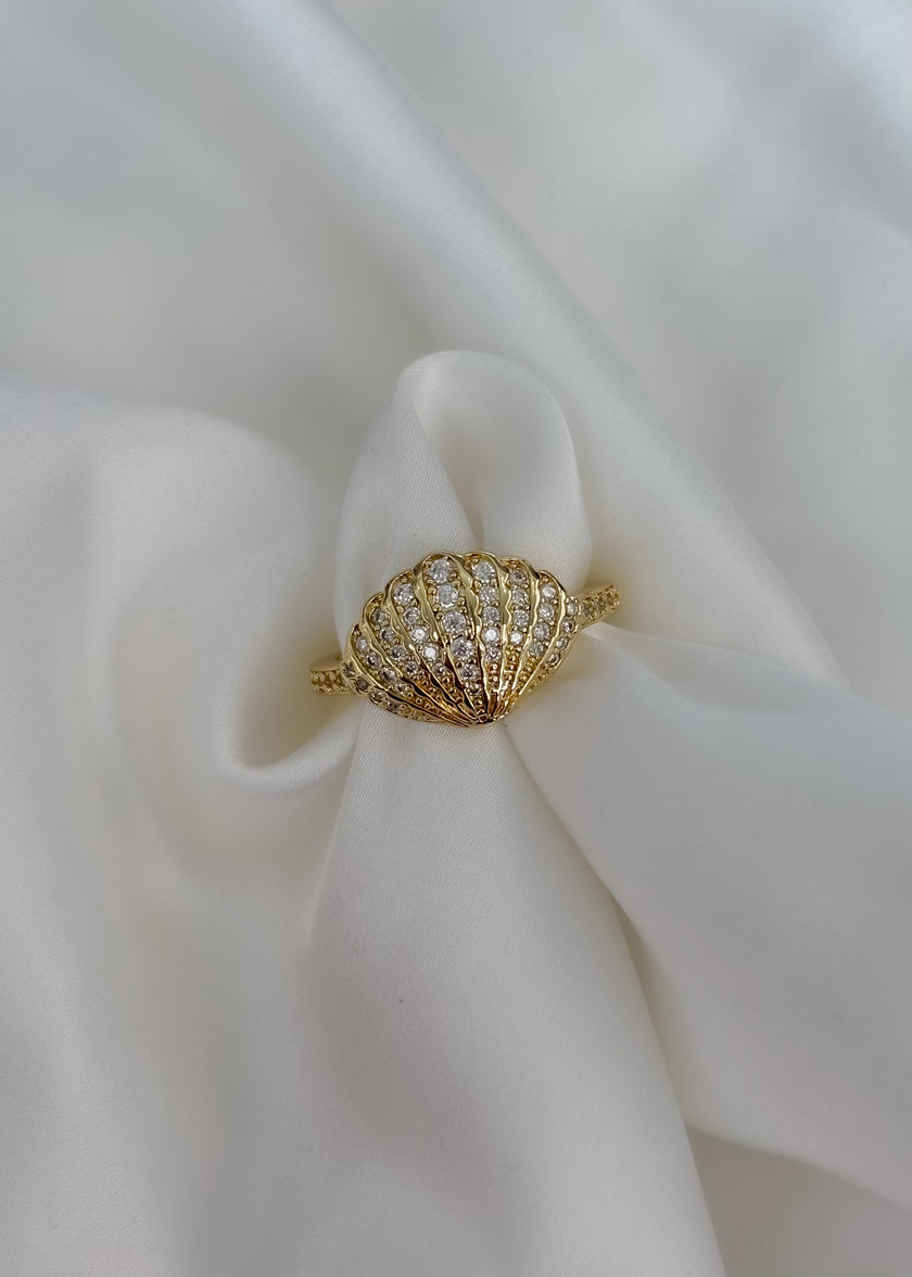 Anillo conchita con brillos