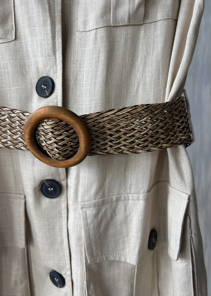 Vestido cargo con cinturón