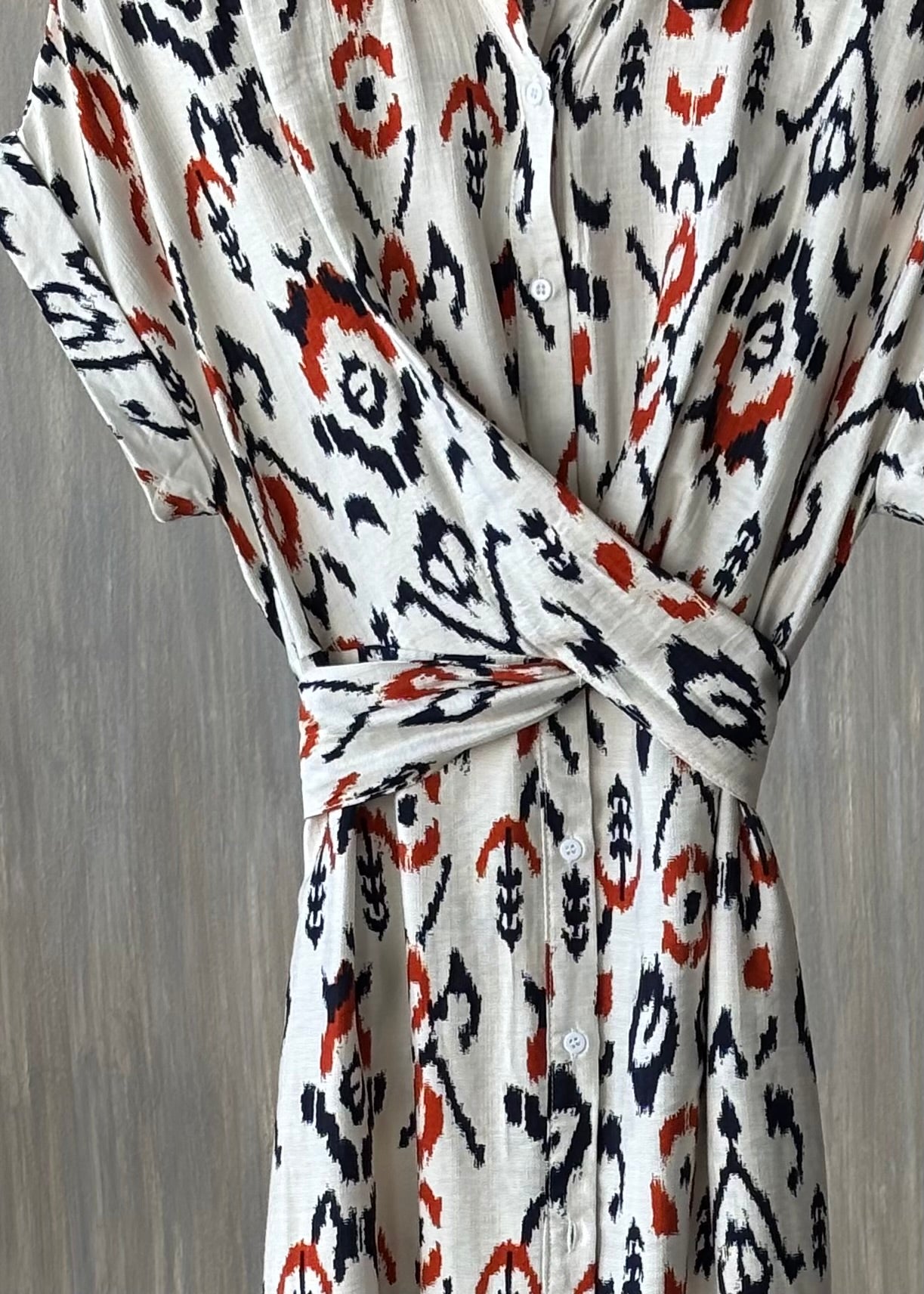 Vestido camisero con estampado
