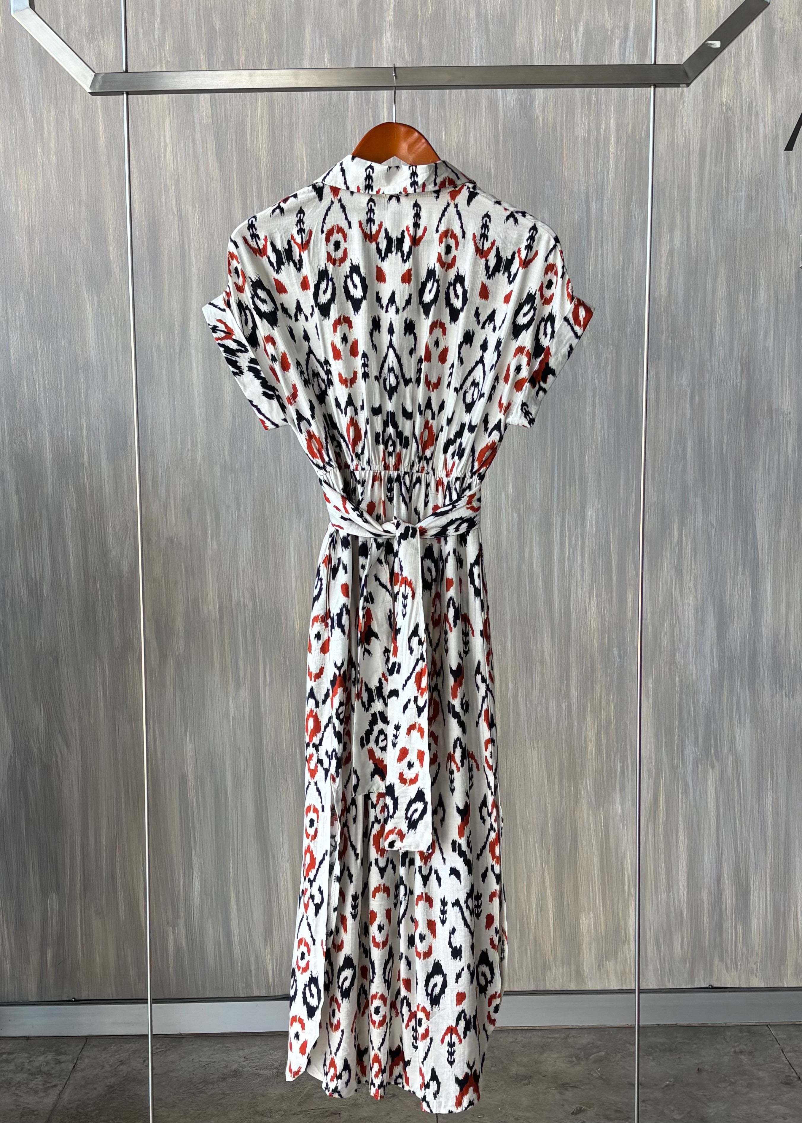Vestido camisero con estampado