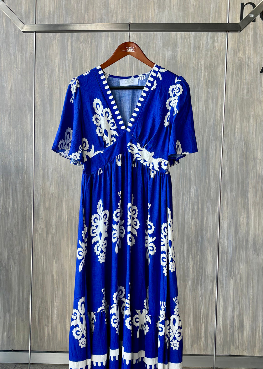Vestido camisero cuello en V