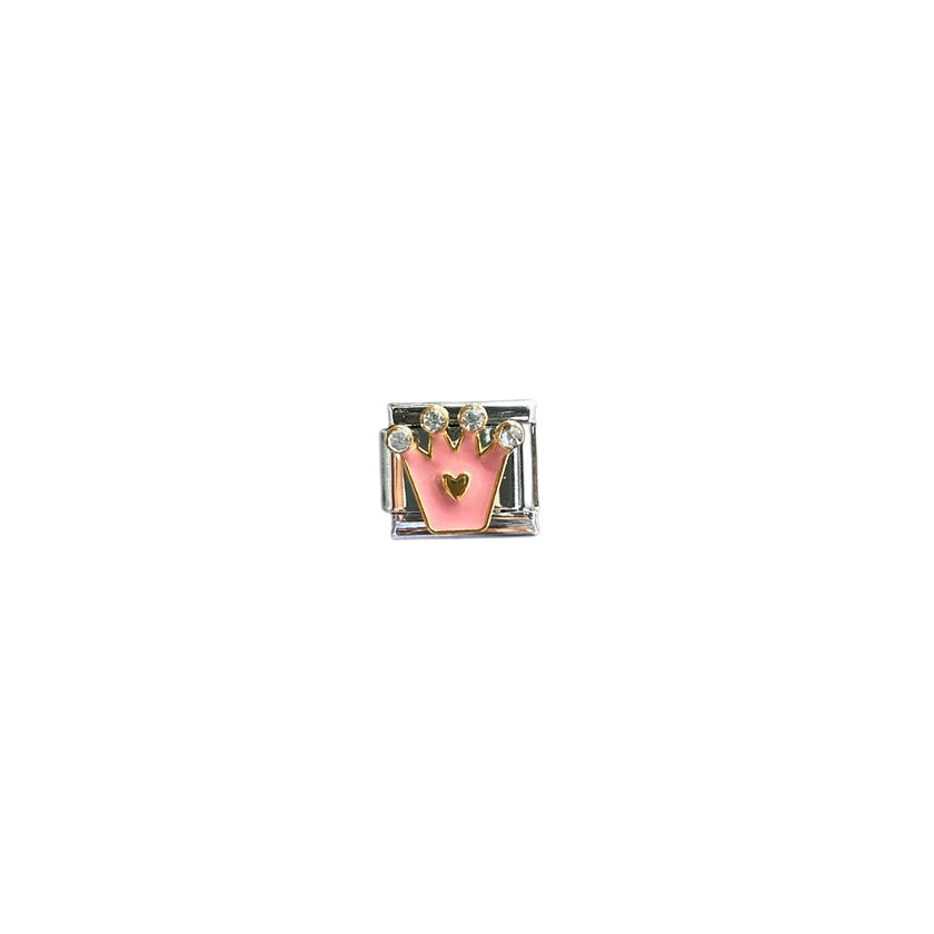 Charm corona rosa