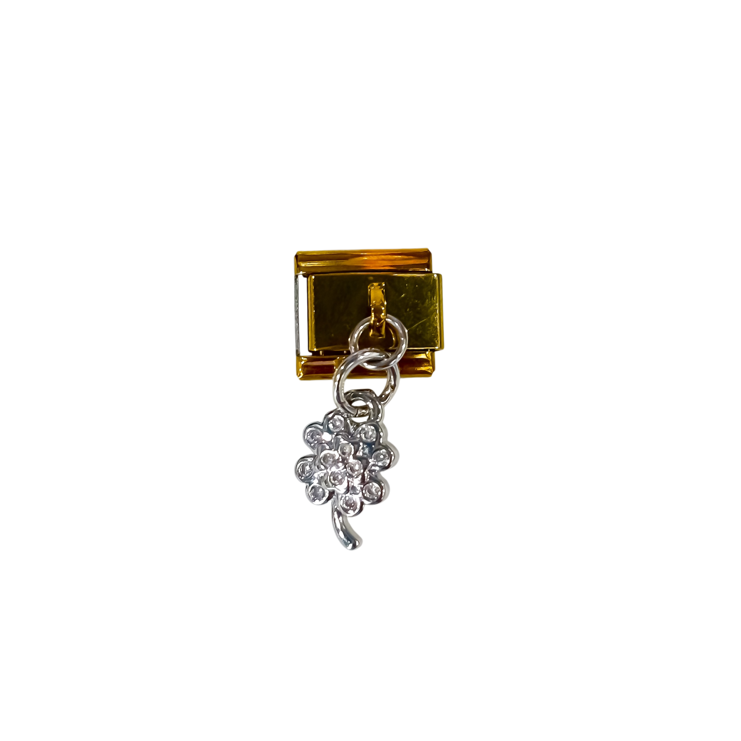 Charm con dije trébol mini