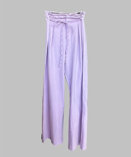 Pantalón lino con listón