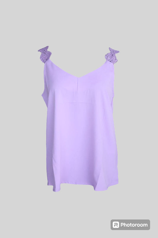 Blusa de tirantes encaje