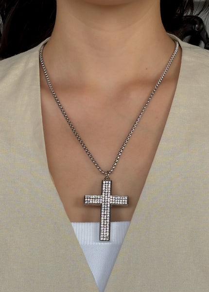 Collar largo cruz