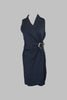 Vestido envolvente con hebilla