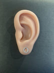 Arete circulo y arete brillo