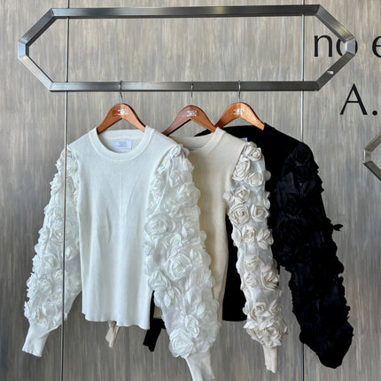 Blusa manga flores