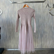 Vestido manga larga con tul