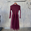 Vestido manga larga con tul