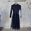 Vestido manga larga con tul