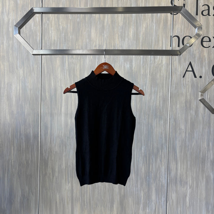 Top de punto cuello alto