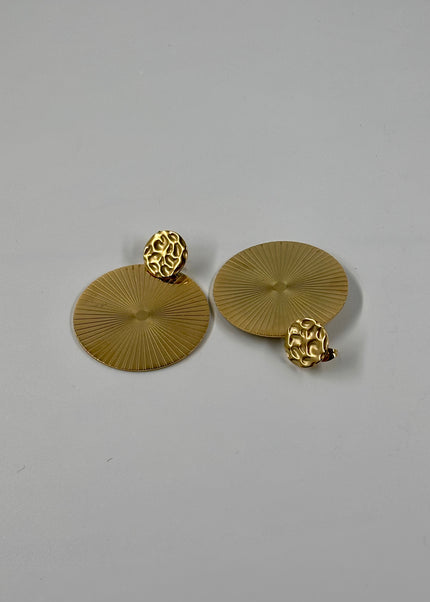 Arete círculo doble con textura