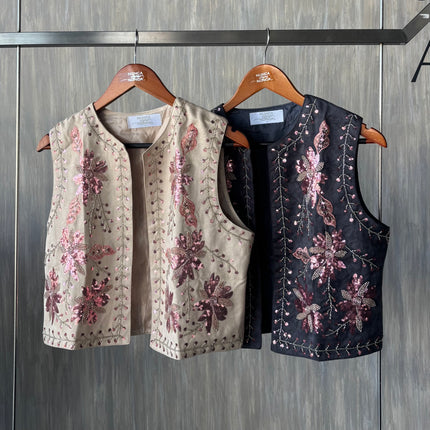 Chaleco con flores