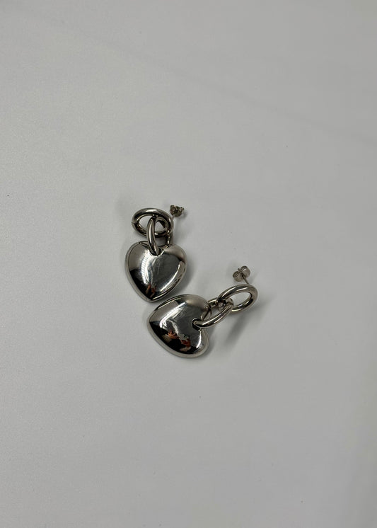 Arete corazón chunky