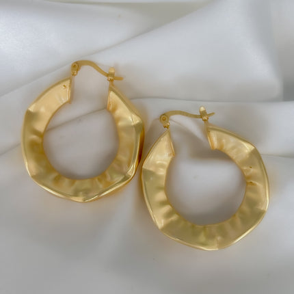 Arracadas chunky cromadas