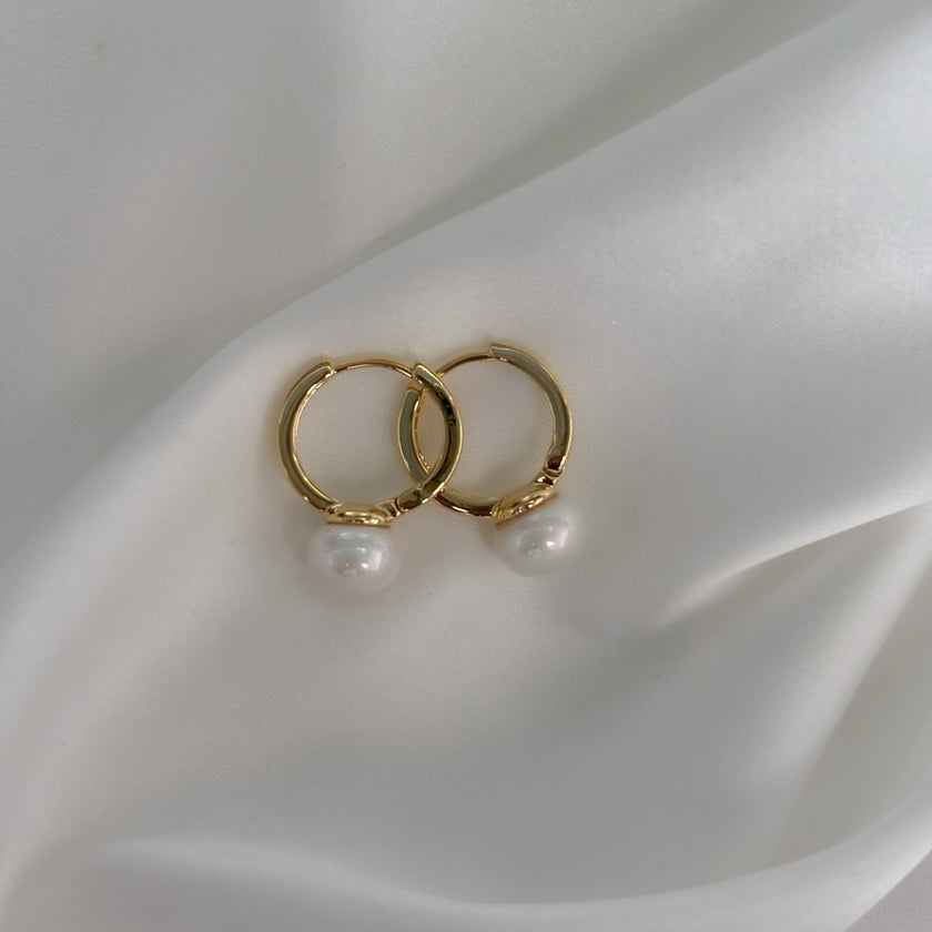 Arracadas con perla