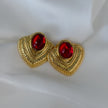 Aretes triangular con brillo