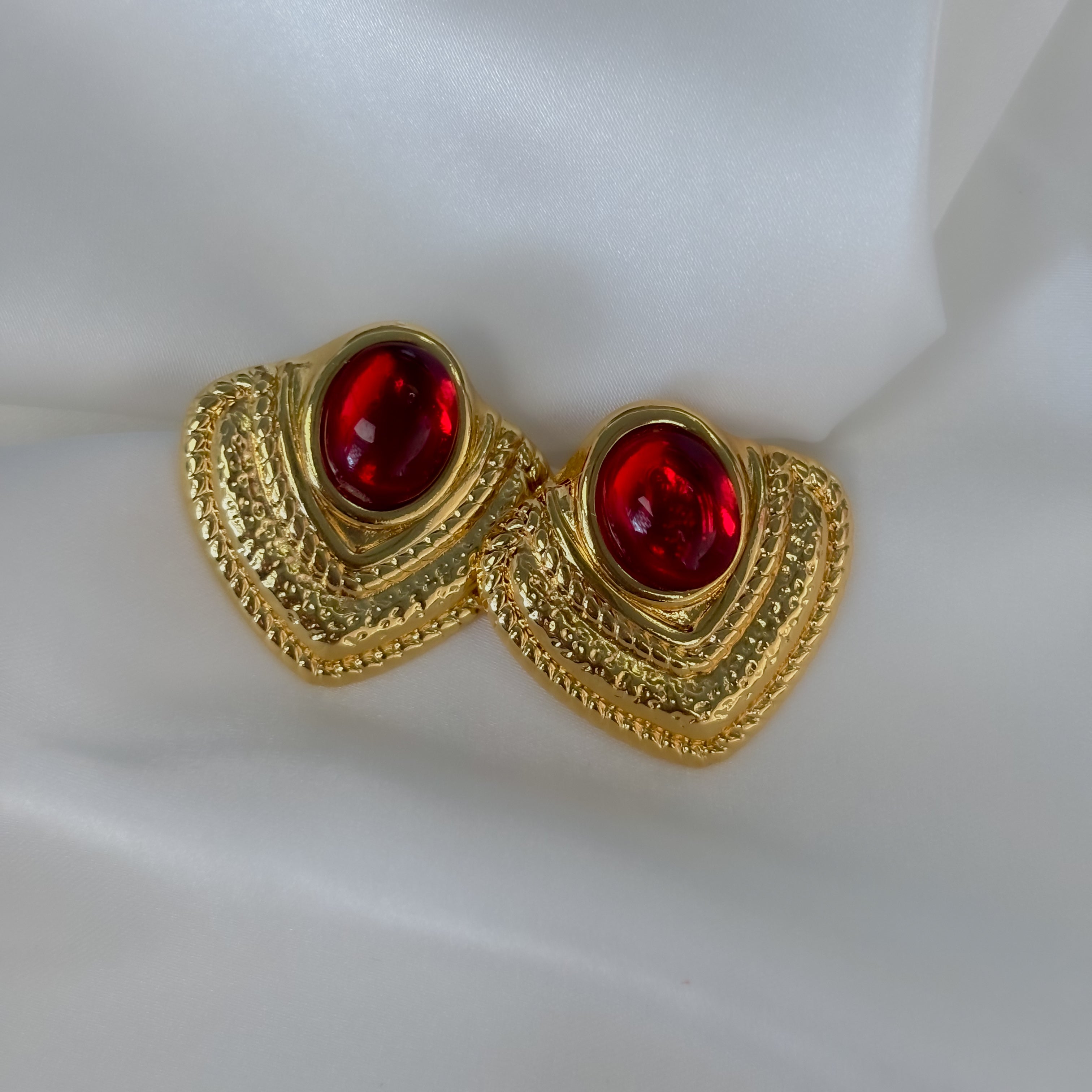 Aretes triangular con brillo