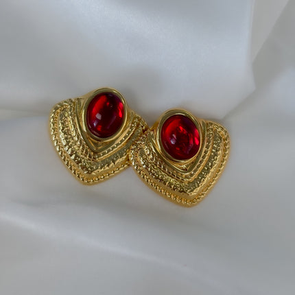 Aretes triangular con brillo