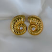 Aretes caracol con perla