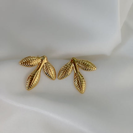 Aretes hoja