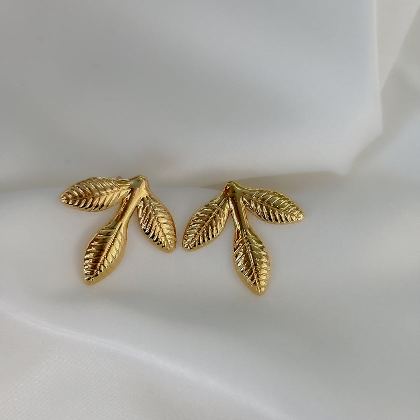 Aretes hoja