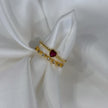 Anillo doble con corazón