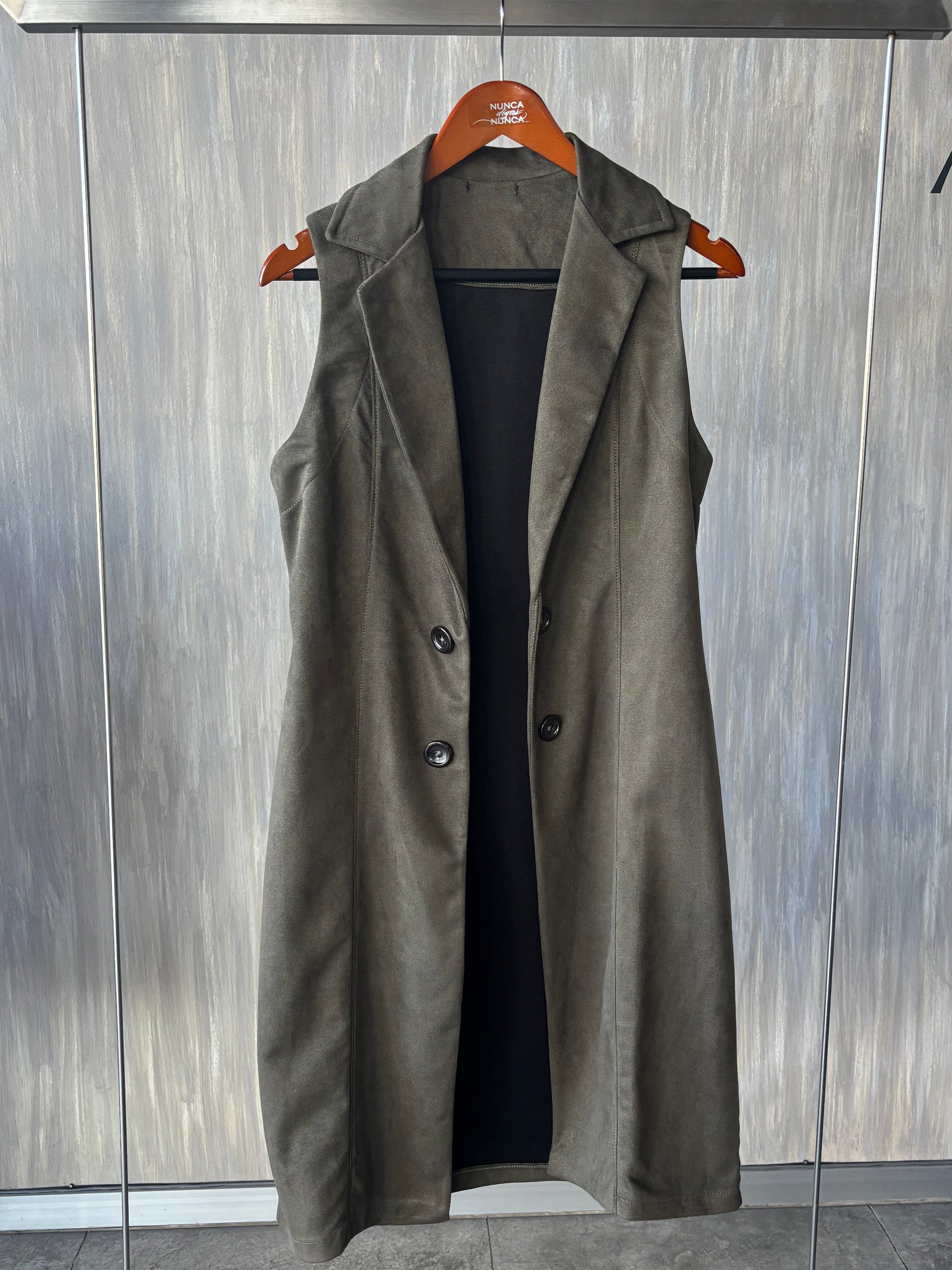 Chaleco largo terciopelo