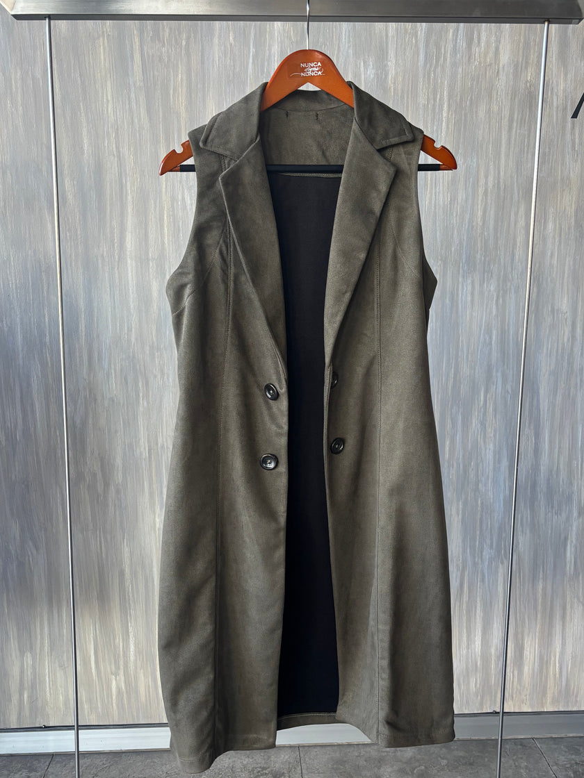 Chaleco largo terciopelo