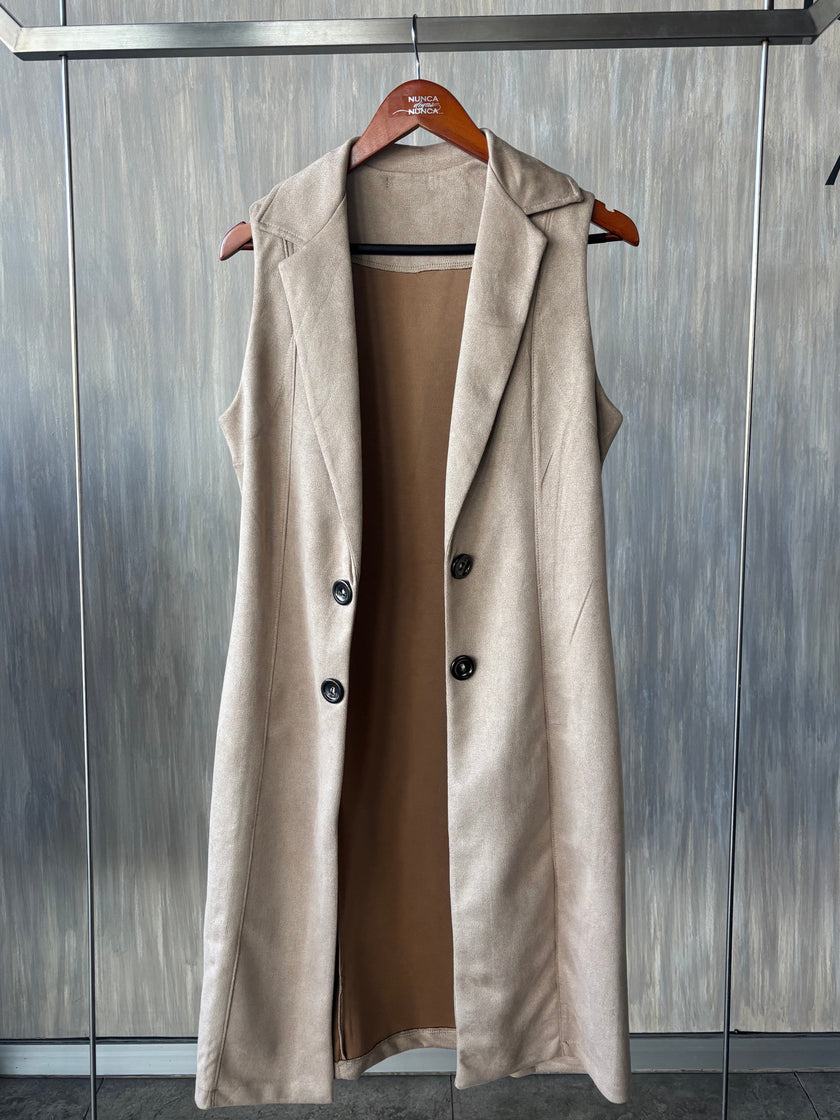 Chaleco largo terciopelo