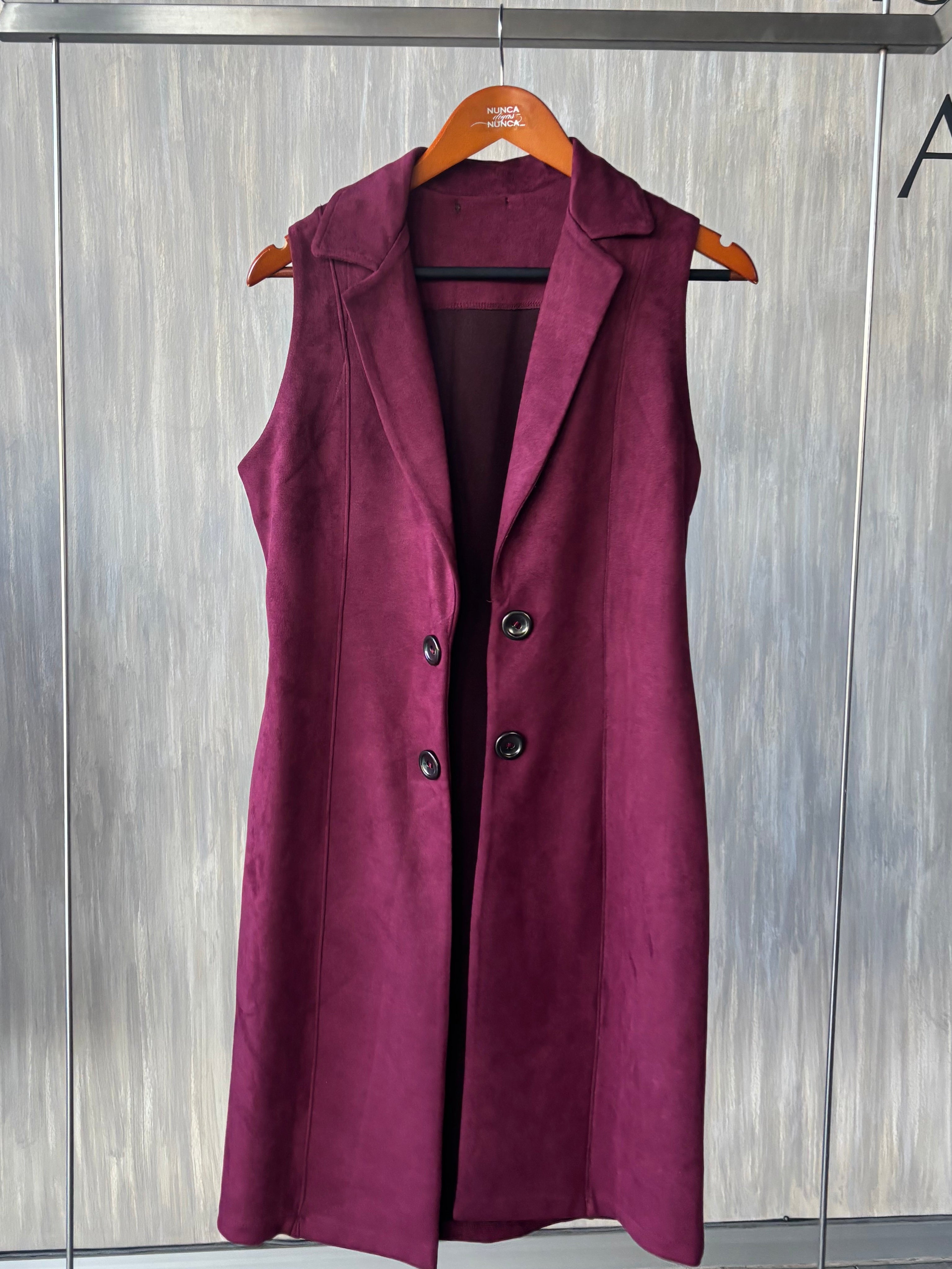 Chaleco largo terciopelo