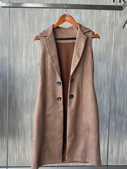 Chaleco largo terciopelo