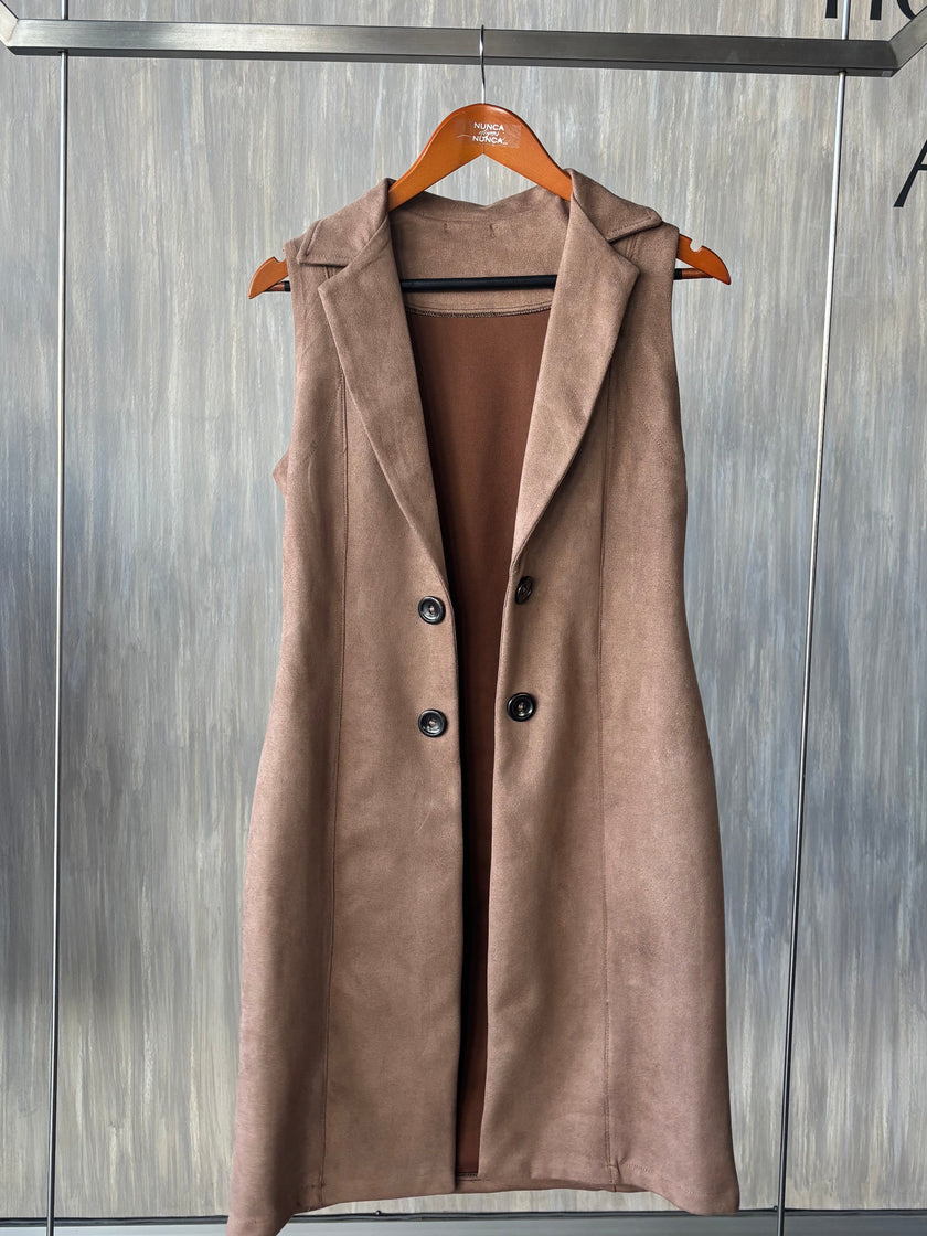 Chaleco largo terciopelo