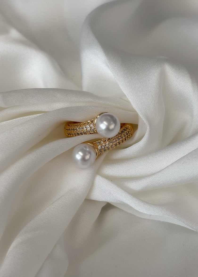 Anillo doble Perla