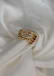 Anillo 4 líneas amartilladas