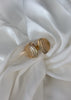 Anillo con brillos y división
