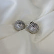 Aretes esfera brillos plateados